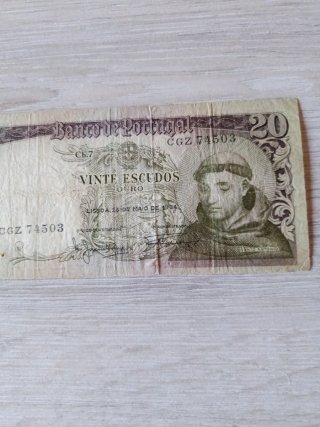 Billete 20 Escudos Portugal 1964