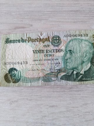 Billete 20 Escudos Ouro Portugal 1978