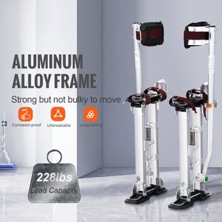 Andamios de Yeso, Andamios de Herramienta de Aluminio Ajustables de 46 cm-76 cm con Rodilleras Protectores, Andamios de Trabajo Duraderos y Antideslizantes para Pintura de Sheetrock, Caminata, Cin...