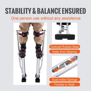 Andamios de Yeso, Andamios de Herramienta de Aluminio Ajustables de 46 cm-76 cm con Rodilleras Protectores, Andamios de Trabajo Duraderos y Antideslizantes para Pintura de Sheetrock, Caminata, Cin...