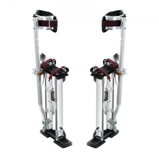 Andamios de Yeso, Andamios de Herramienta de Aluminio Ajustables de 46 cm-76 cm con Rodilleras Protectores, Andamios de Trabajo Duraderos y Antideslizantes para Pintura de Sheetrock, Caminata, Cin...