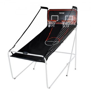 Juego de Arcade de Baloncesto Plegable, Juego de Baloncesto Interior para 2 Jugadores, Deporte de Doble Tiro en Casa con 4 Pelotas, 8 Modos de Juego, Marcador Electrónico y Bomba de Inflación, par...