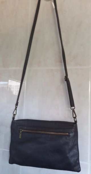 Bolso Italiano Piel Vela Pelle gris