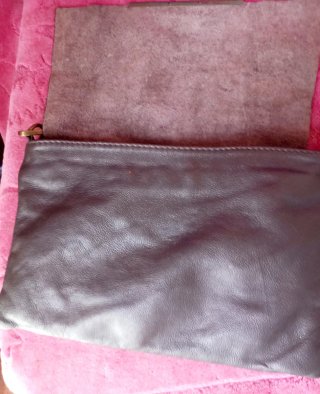 Bolso Italiano Piel Vela Pelle gris