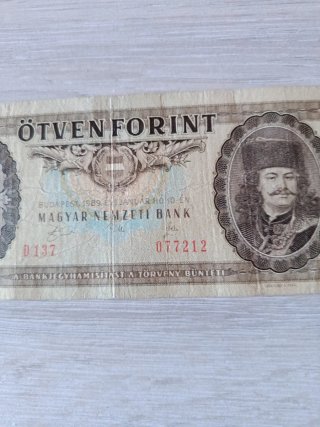 Billete 50 Forint Hungría 1989