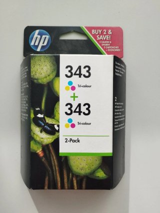 Pack 2 Cartuchos Tinta HP 343 Tricolor