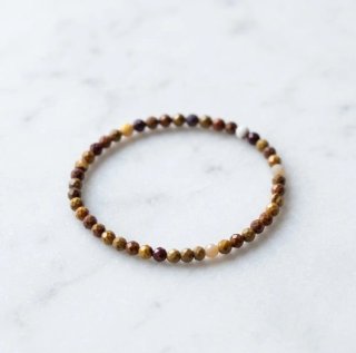 Pulsera Mokaita facetada elástica
