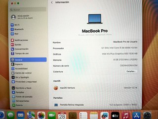 MacBook Pro 13 2017 Touch Bar i5 8GB 500GB