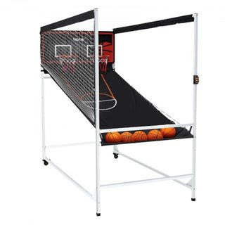 Juego de Baloncesto Arcade Cage, Juego de Baloncesto Interior para 2 Jugadores, Deporte de Doble Tiro en Casa con 5 Pelotas, 8 Modos de Juego, Marcador Electrónico y Bomba de Inflación, para Niños...