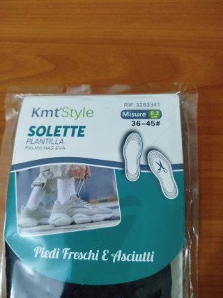 Plantillas KmtStyle T. 36-45 y cordón negro