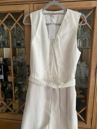 Mono Mango Blanco Talla XL Nuevo