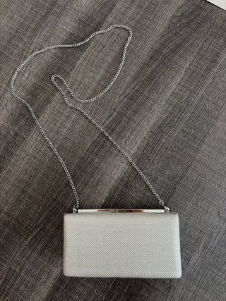 Bolso de mano plateado Parfois