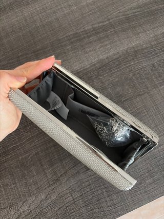 Bolso de mano plateado Parfois