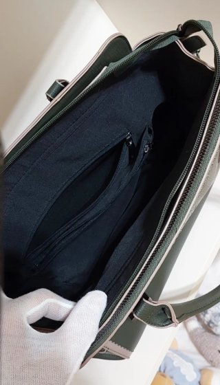 Borsa in pelle color verde ottima qualità