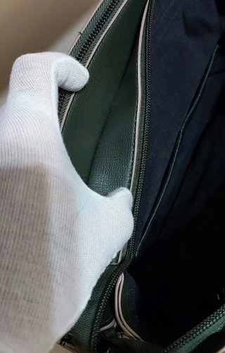 Borsa in pelle color verde ottima qualità