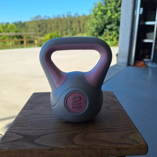 Kettlebell 2 kg grigio e rosa