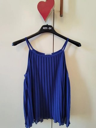 Canotta Intimissimi blu con pieghe