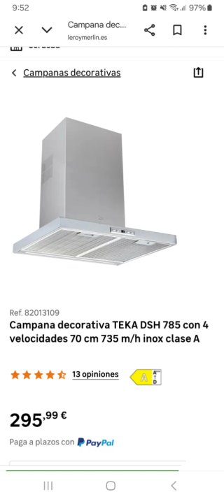 Campana Extractora Teka DSH785