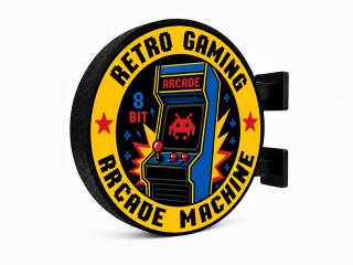 Cartel LED Arcade Retro Gaming 8 Bit