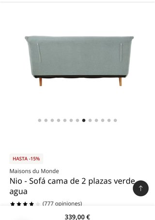 Sofá cama Maison du Monde 150cm
