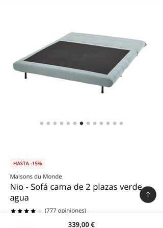 Sofá cama Maison du Monde 150cm