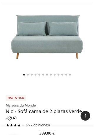 Sofá cama Maison du Monde 150cm