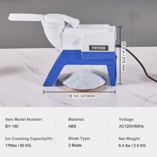 Macchina del Ghiaccio Elettrica Trita Ghiaccio 176LBS/Hr Produttore di Coni di Ghiaccio
