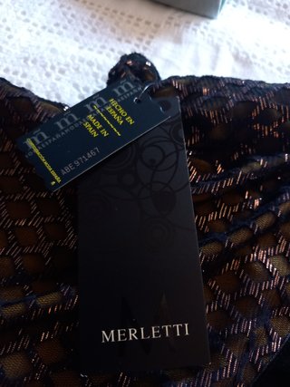 Vestido Mango Negro y Dorado