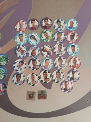 Tazos de fútbol coleccionables