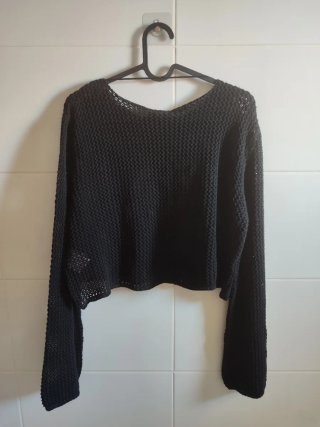 Top crochet  negro talla L