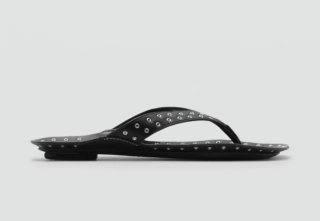 Sandalias de piel negras Mango