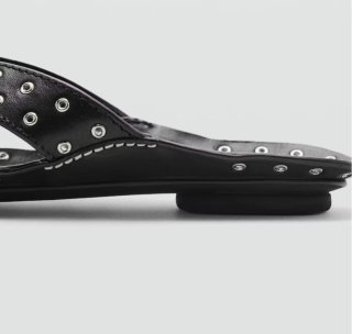 Sandalias de piel negras Mango