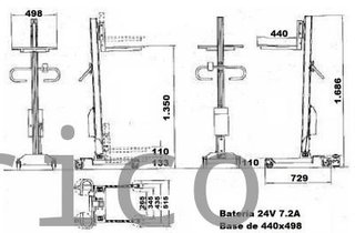 Apilador Eléctrico 90Kg - 1360 mm - 10700