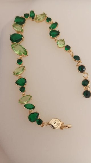 Conjunto Gema de Swarovski, verde