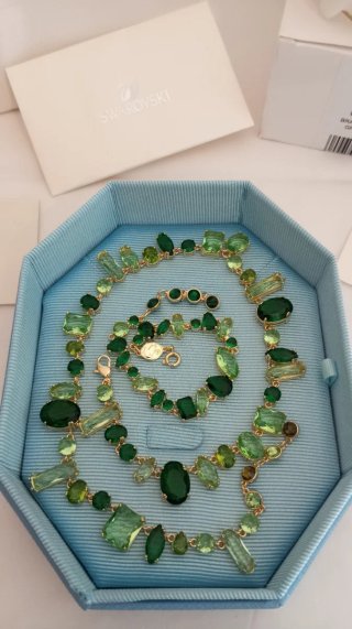 Conjunto Gema de Swarovski, verde