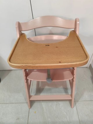 Trona evolutiva de madera con bandeja