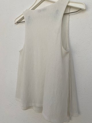 Top Blanco Asimétrico Mango