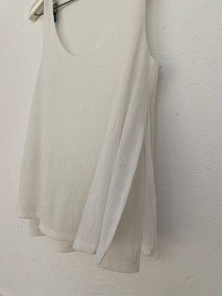Top Blanco Asimétrico Mango