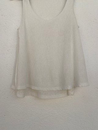 Top Blanco Asimétrico Mango