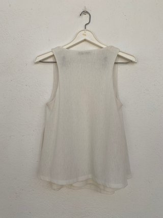 Top Blanco Asimétrico Mango