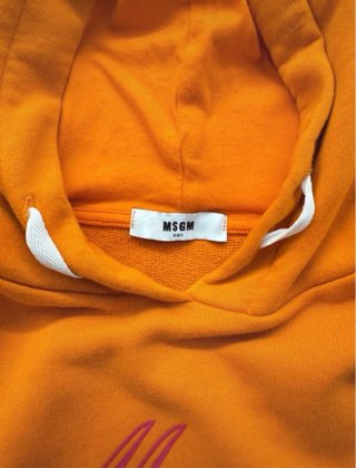 Felpa bambina MSGM arancione