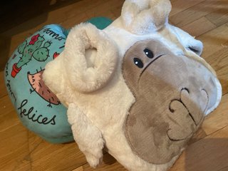 Calientapiés peluche cactus y erizo y oveja
