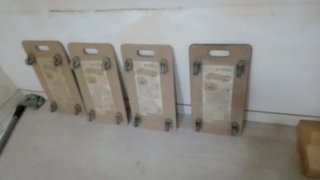 Carros de transporte con ruedas (3 uds)