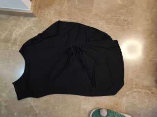 Vestido asimétrico negro talla única