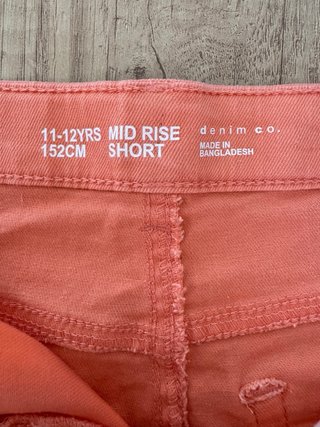 Shorts niña coral T. 11-12 años