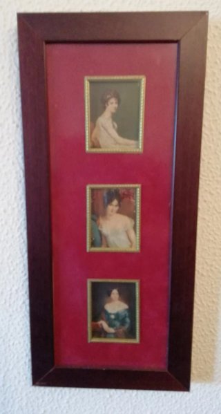 Cuadro decorativo 3 retratos mujeres