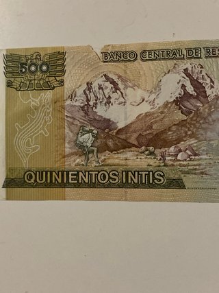Banconota Perù 500 Intis 1987