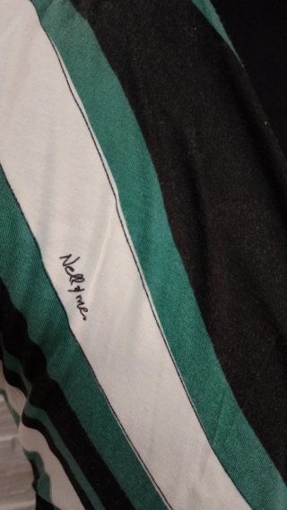 Abito fantasia verde e bianco