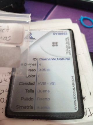 4 Diamantes Naturales 0,05 ct