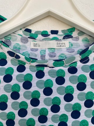 Top Lunares Sin Mangas Brillo Sfera